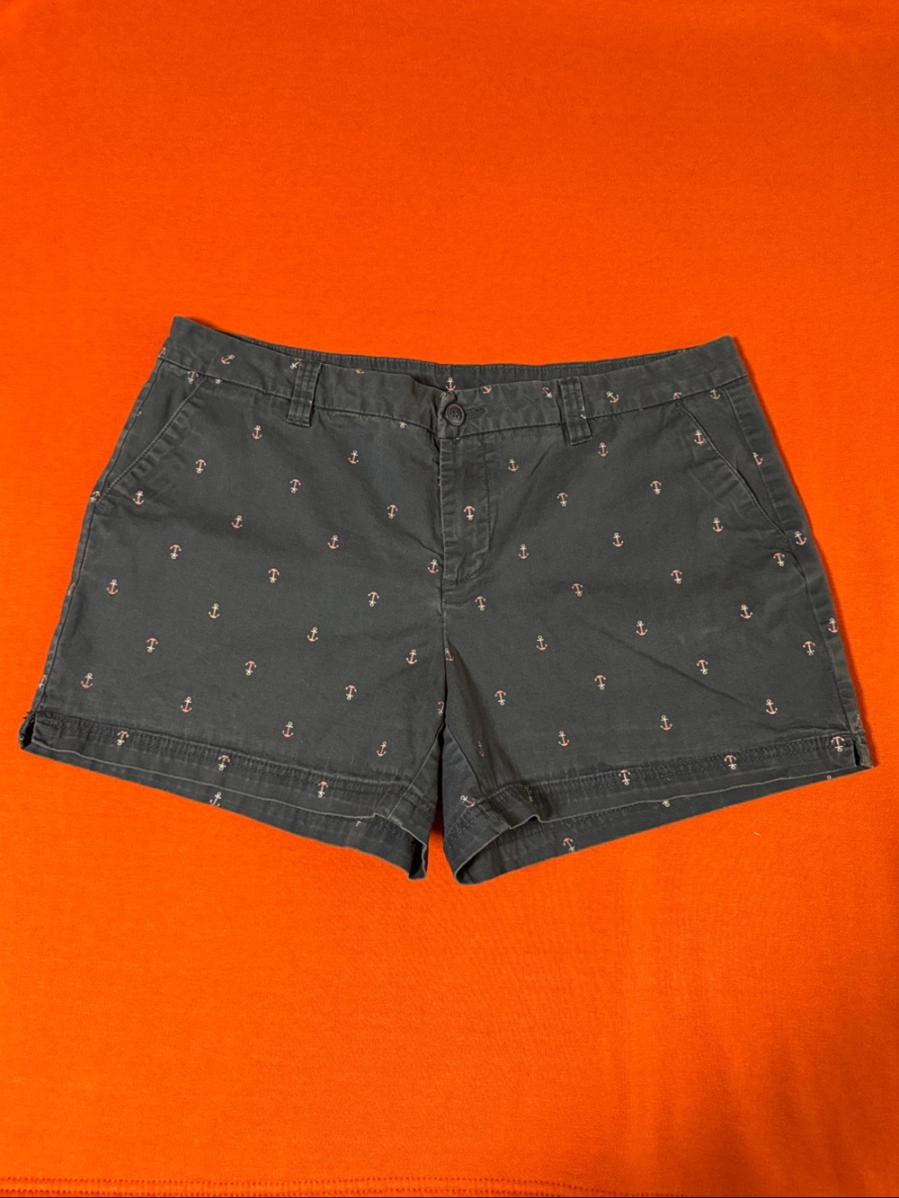 Women’s Anchor Print Casual Shorts - Navy